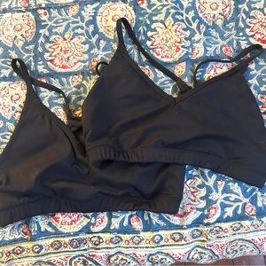 2 Montiel black racer back bra medium